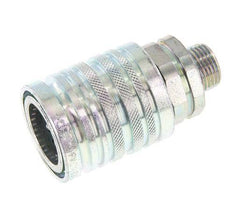 Steel DN 12.5 Hydraulic Coupling Socket 12 mm L Compression Ring ISO 7241-1 A/8434-1 D 20.5mm
