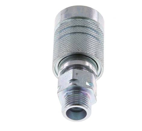 Steel DN 10 Hydraulic Coupling Socket 10 mm S Compression Ring ISO 7241-1 A/8434-1 D 17.3mm