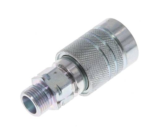 Steel DN 10 Hydraulic Coupling Socket 10 mm S Compression Ring ISO 7241-1 A/8434-1 D 17.3mm