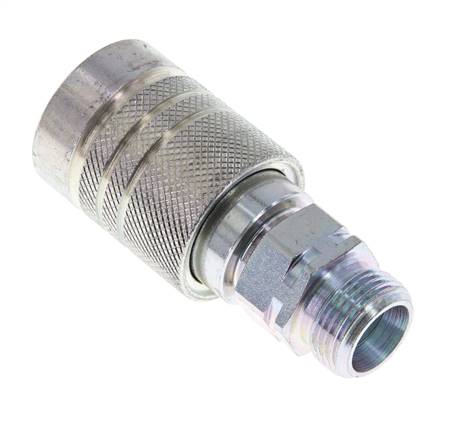 Steel DN 10 Hydraulic Coupling Socket 12 mm S Compression Ring ISO 7241-1 A/8434-1 D 17.3mm