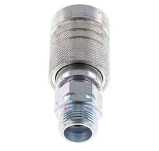 Steel DN 10 Hydraulic Coupling Socket 12 mm S Compression Ring ISO 7241-1 A/8434-1 D 17.3mm