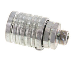 Steel DN 12.5 Hydraulic Coupling Socket 10 mm S Compression Ring ISO 7241-1 A/8434-1 D 20.5mm