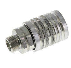 Steel DN 12.5 Hydraulic Coupling Socket 12 mm S Compression Ring ISO 7241-1 A/8434-1 D 20.5mm