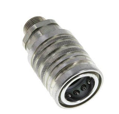 Steel DN 12.5 Hydraulic Coupling Socket 12 mm S Compression Ring ISO 7241-1 A/8434-1 D 20.5mm