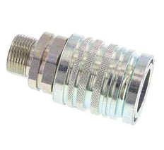 Steel DN 12.5 Hydraulic Coupling Socket 14 mm S Compression Ring ISO 7241-1 A/8434-1 D 20.5mm