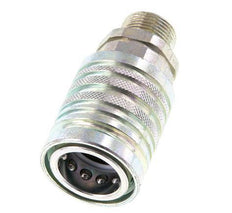 Steel DN 12.5 Hydraulic Coupling Socket 14 mm S Compression Ring ISO 7241-1 A/8434-1 D 20.5mm