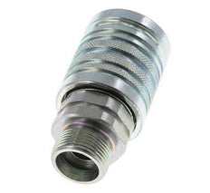 Steel DN 12.5 Hydraulic Coupling Socket 16 mm S Compression Ring ISO 7241-1 A/8434-1 D 20.5mm