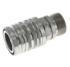 Steel DN 12.5 Hydraulic Coupling Socket 20 mm S Compression Ring ISO 7241-1 A/8434-1 D 20.5mm