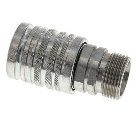 Steel DN 12.5 Hydraulic Coupling Socket 20 mm S Compression Ring ISO 7241-1 A/8434-1 D 20.5mm