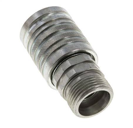 Steel DN 12.5 Hydraulic Coupling Socket 20 mm S Compression Ring ISO 7241-1 A/8434-1 D 20.5mm