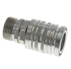 Steel DN 12.5 Hydraulic Coupling Socket 20 mm S Compression Ring ISO 7241-1 A/8434-1 D 20.5mm