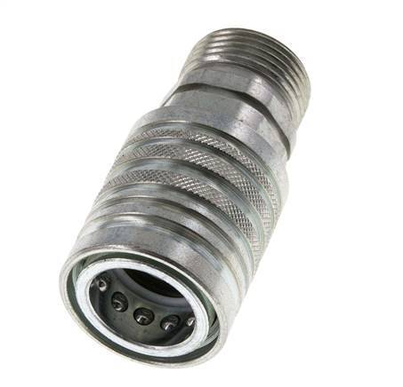 Steel DN 12.5 Hydraulic Coupling Socket 20 mm S Compression Ring ISO 7241-1 A/8434-1 D 20.5mm