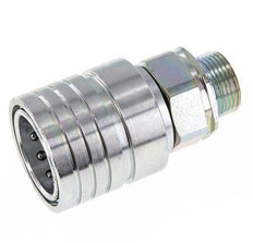 Steel DN 25 Hydraulic Coupling Socket 20 mm S Compression Ring ISO 7241-1 A/8434-1 D 34.3mm