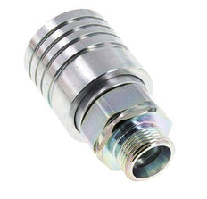 Steel DN 25 Hydraulic Coupling Socket 20 mm S Compression Ring ISO 7241-1 A/8434-1 D 34.3mm