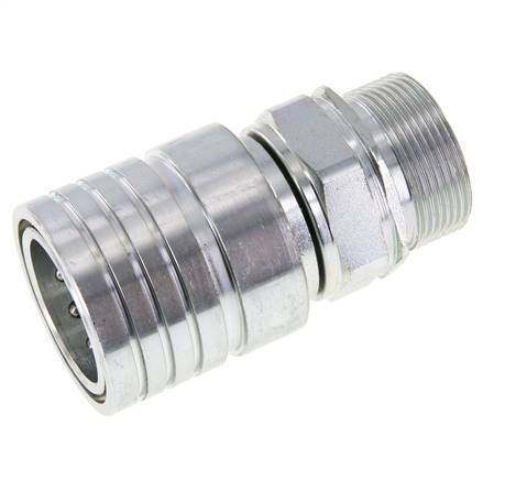 Steel DN 25 Hydraulic Coupling Socket 30 mm S Compression Ring ISO 7241-1 A/8434-1 D 34.3mm