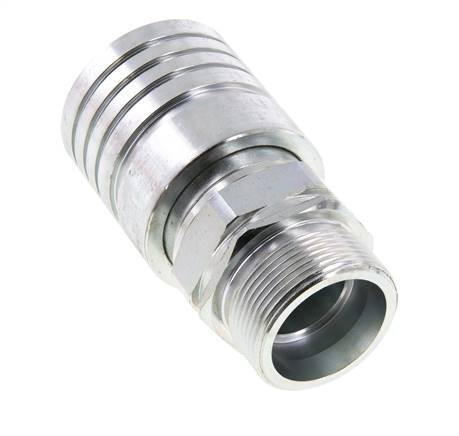Steel DN 25 Hydraulic Coupling Socket 30 mm S Compression Ring ISO 7241-1 A/8434-1 D 34.3mm
