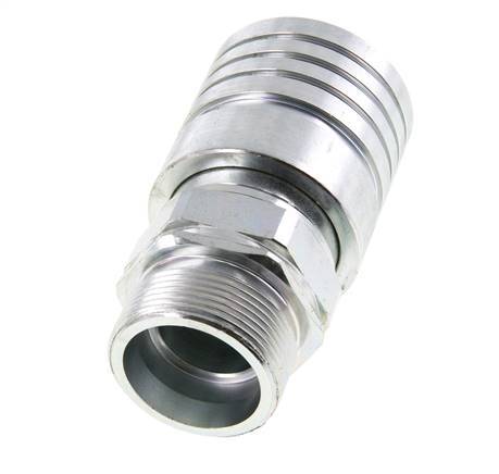 Steel DN 25 Hydraulic Coupling Socket 30 mm S Compression Ring ISO 7241-1 A/8434-1 D 34.3mm