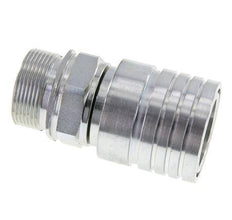 Steel DN 25 Hydraulic Coupling Socket 30 mm S Compression Ring ISO 7241-1 A/8434-1 D 34.3mm