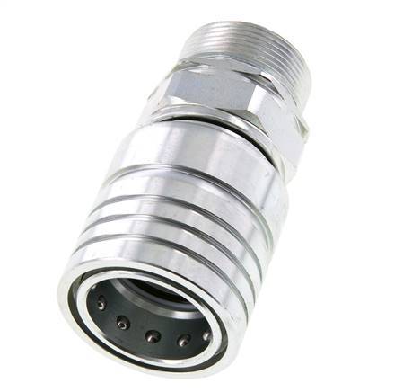 Steel DN 25 Hydraulic Coupling Socket 30 mm S Compression Ring ISO 7241-1 A/8434-1 D 34.3mm