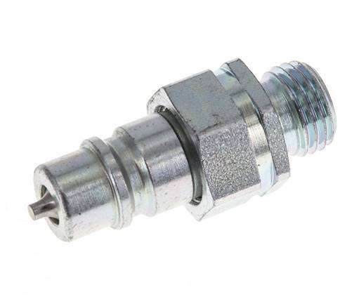 Steel DN 6.3 Hydraulic Coupling Plug 8 mm L Compression Ring ISO 7241-1 A/8434-1 D 12mm