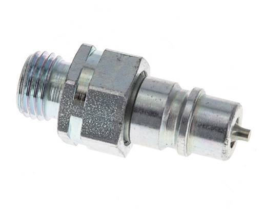 Steel DN 6.3 Hydraulic Coupling Plug 8 mm L Compression Ring ISO 7241-1 A/8434-1 D 12mm