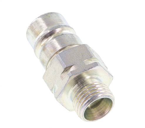 Steel DN 10 Hydraulic Coupling Plug 10 mm L Compression Ring ISO 7241-1 A/8434-1 D 17.3mm