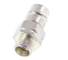 Steel DN 10 Hydraulic Coupling Plug 10 mm L Compression Ring ISO 7241-1 A/8434-1 D 17.3mm