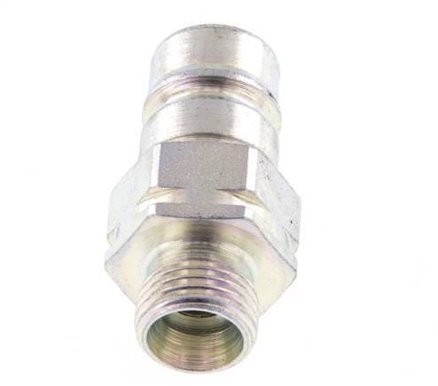 Steel DN 10 Hydraulic Coupling Plug 10 mm L Compression Ring ISO 7241-1 A/8434-1 D 17.3mm