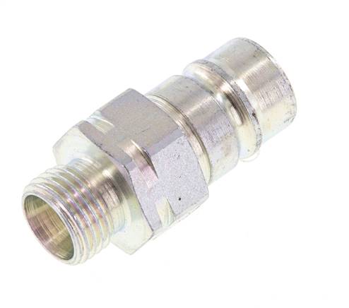Steel DN 10 Hydraulic Coupling Plug 10 mm L Compression Ring ISO 7241-1 A/8434-1 D 17.3mm