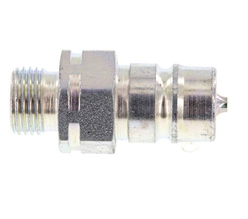 Steel DN 10 Hydraulic Coupling Plug 10 mm L Compression Ring ISO 7241-1 A/8434-1 D 17.3mm