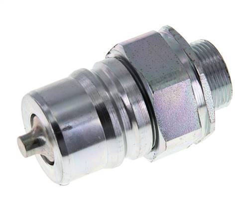 Steel DN 25 Hydraulic Coupling Plug 18 mm L Compression Ring ISO 7241-1 A/8434-1 D 34.3mm