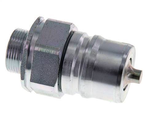 Steel DN 25 Hydraulic Coupling Plug 18 mm L Compression Ring ISO 7241-1 A/8434-1 D 34.3mm