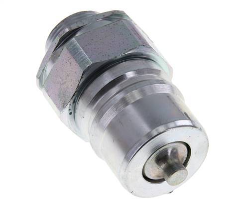 Steel DN 25 Hydraulic Coupling Plug 18 mm L Compression Ring ISO 7241-1 A/8434-1 D 34.3mm