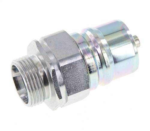 Steel DN 25 Hydraulic Coupling Plug 22 mm L Compression Ring ISO 7241-1 A/8434-1 D 34.3mm