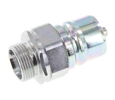 Steel DN 25 Hydraulic Coupling Plug 22 mm L Compression Ring ISO 7241-1 A/8434-1 D 34.3mm