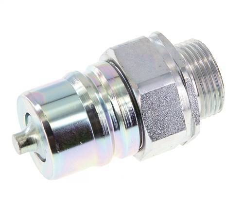 Steel DN 25 Hydraulic Coupling Plug 22 mm L Compression Ring ISO 7241-1 A/8434-1 D 34.3mm