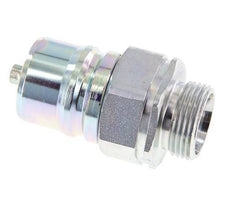 Steel DN 25 Hydraulic Coupling Plug 22 mm L Compression Ring ISO 7241-1 A/8434-1 D 34.3mm