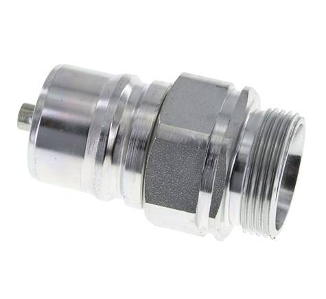 Steel DN 25 Hydraulic Coupling Plug 28 mm L Compression Ring ISO 7241-1 A/8434-1 D 34.3mm