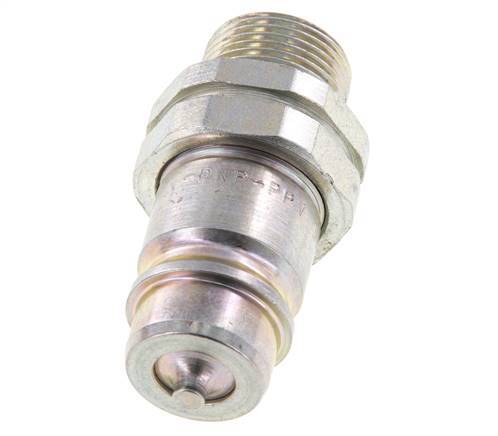 Steel DN 12.5 Hydraulic Coupling Plug 14 mm S Compression Ring ISO 7241-1 A/8434-1 D 20.5mm