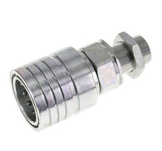 Steel DN 25 Hydraulic Coupling Socket 18 mm L Compression Ring Bulkhead ISO 7241-1 A/8434-1 D 34.3mm