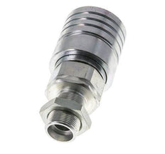 Steel DN 25 Hydraulic Coupling Socket 18 mm L Compression Ring Bulkhead ISO 7241-1 A/8434-1 D 34.3mm