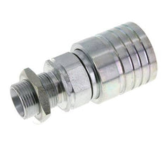 Steel DN 25 Hydraulic Coupling Socket 22 mm L Compression Ring Bulkhead ISO 7241-1 A/8434-1 D 34.3mm