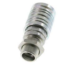 Steel DN 12.5 Hydraulic Coupling Socket 16 mm S Compression Ring Bulkhead ISO 7241-1 A/8434-1 D 20.5mm