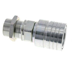 Steel DN 25 Hydraulic Coupling Socket 25 mm S Compression Ring Bulkhead ISO 7241-1 A/8434-1 D 34.3mm