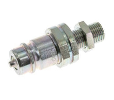 Steel DN 12.5 Hydraulic Coupling Plug 10 mm L Compression Ring Bulkhead ISO 7241-1 A/8434-1 D 20.5mm