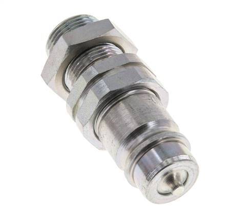 Steel DN 12.5 Hydraulic Coupling Plug 15 mm L Compression Ring Bulkhead ISO 7241-1 A/8434-1 D 20.5mm