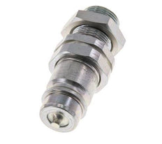 Steel DN 12.5 Hydraulic Coupling Plug 15 mm L Compression Ring Bulkhead ISO 7241-1 A/8434-1 D 20.5mm