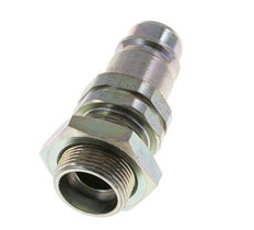Steel DN 12.5 Hydraulic Coupling Plug 18 mm L Compression Ring Bulkhead ISO 7241-1 A/8434-1 D 20.5mm