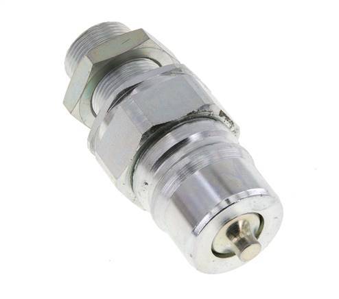Steel DN 25 Hydraulic Coupling Plug 18 mm L Compression Ring Bulkhead ISO 7241-1 A/8434-1 D 34.3mm
