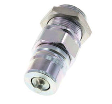 Steel DN 25 Hydraulic Coupling Plug 28 mm L Compression Ring Bulkhead ISO 7241-1 A/8434-1 D 34.3mm